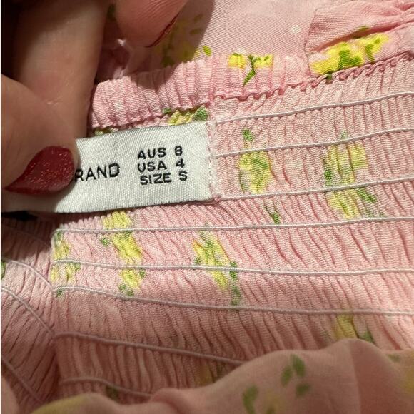 Faithfull The Brand Mini Dress Floral Smocked Sundress - Picture 9 of 9